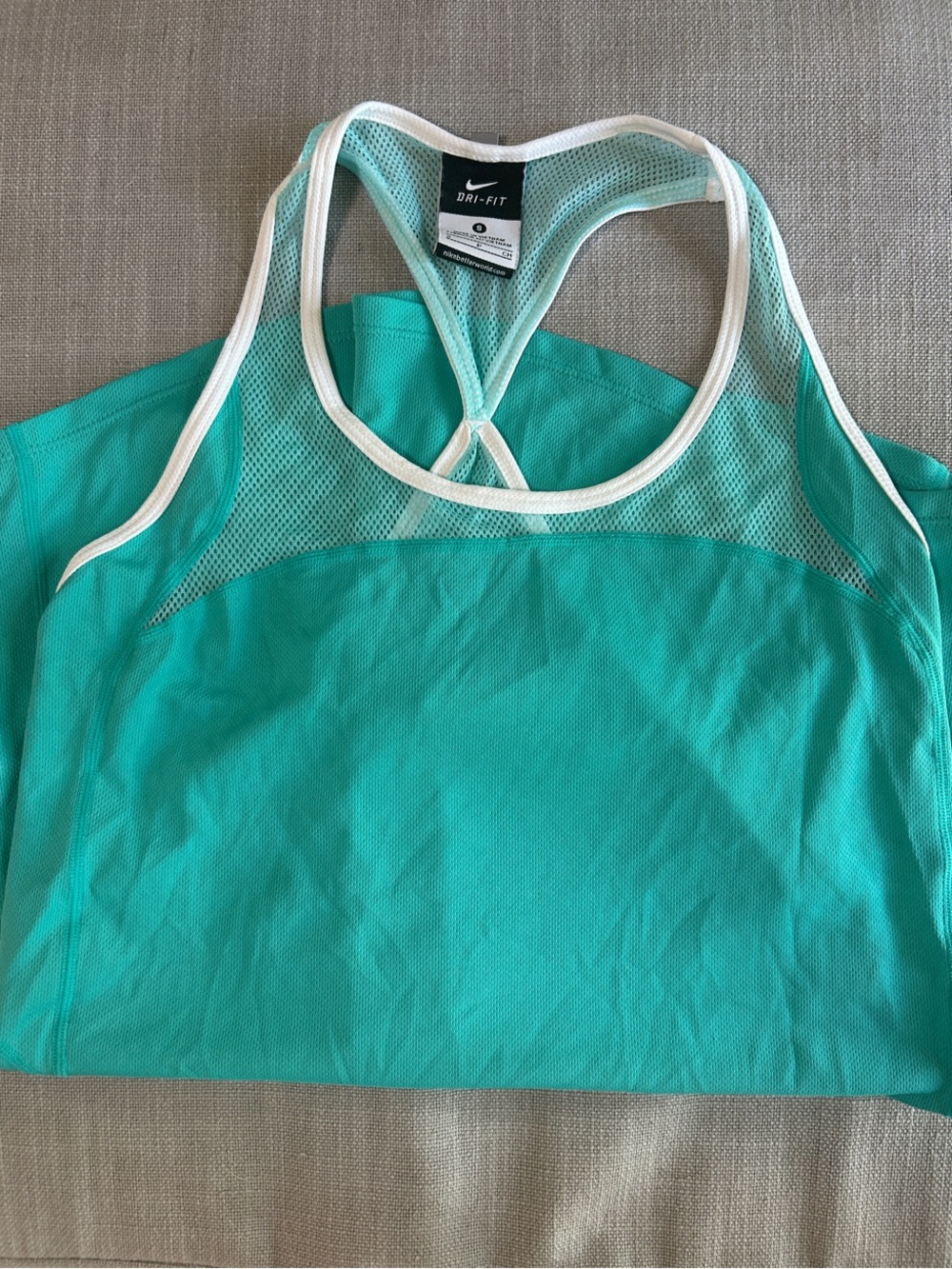 Nike Dri-Fit Teal Mesh Racerback Tank